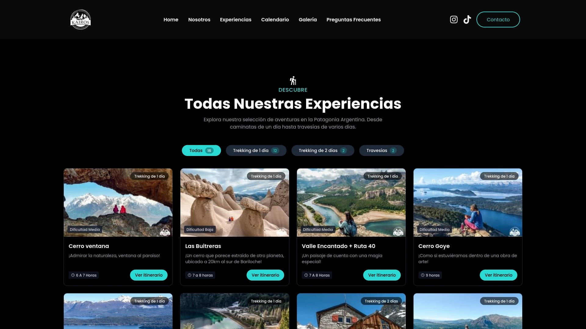 Available excursions.